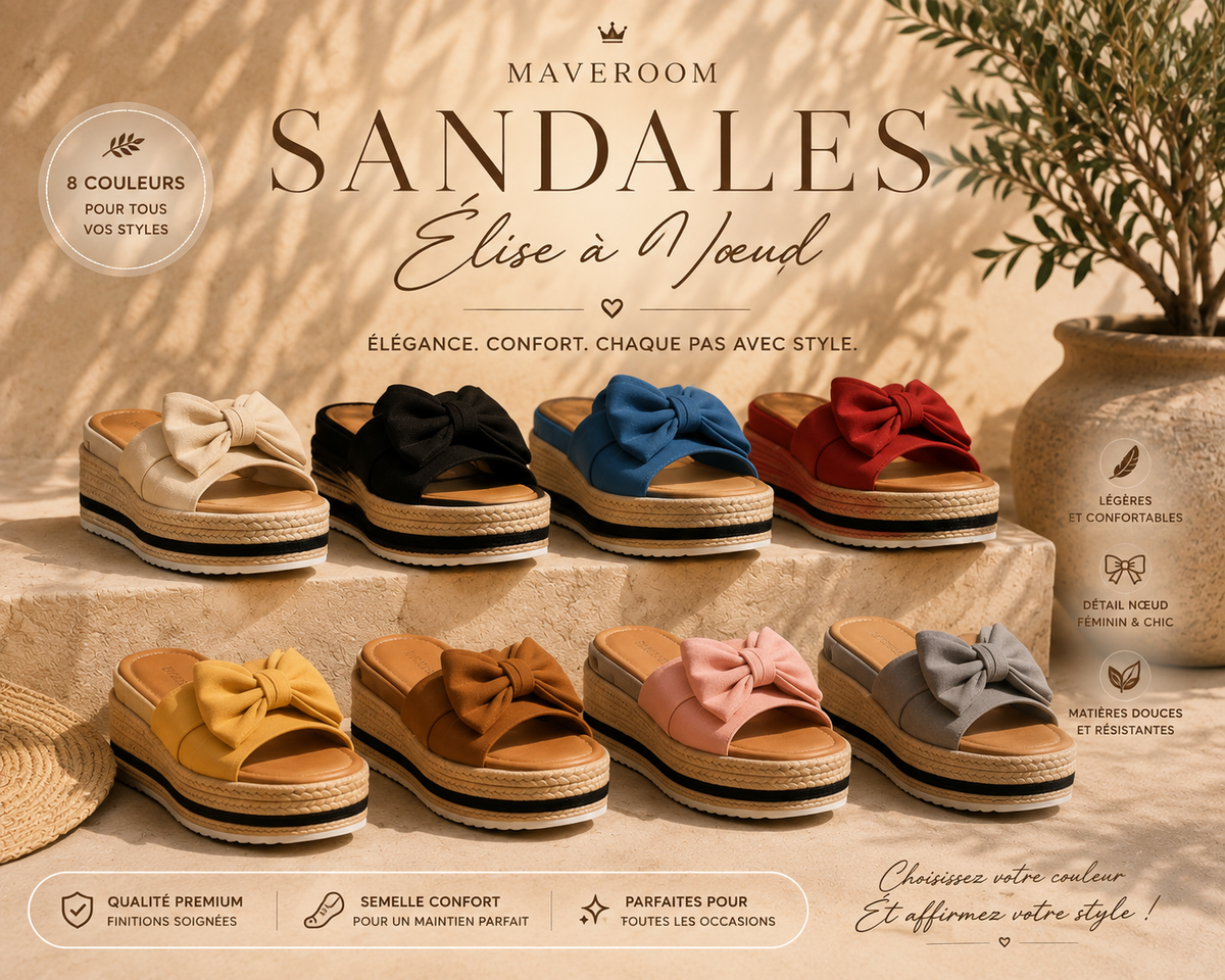 Sandales Élise à Nœud